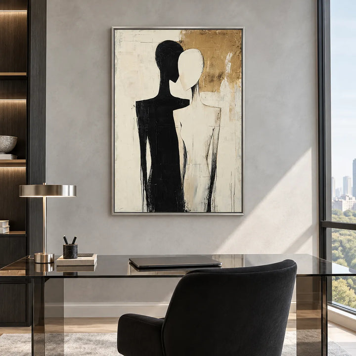 AA2324 silver frame in a distinct closer medium home interior