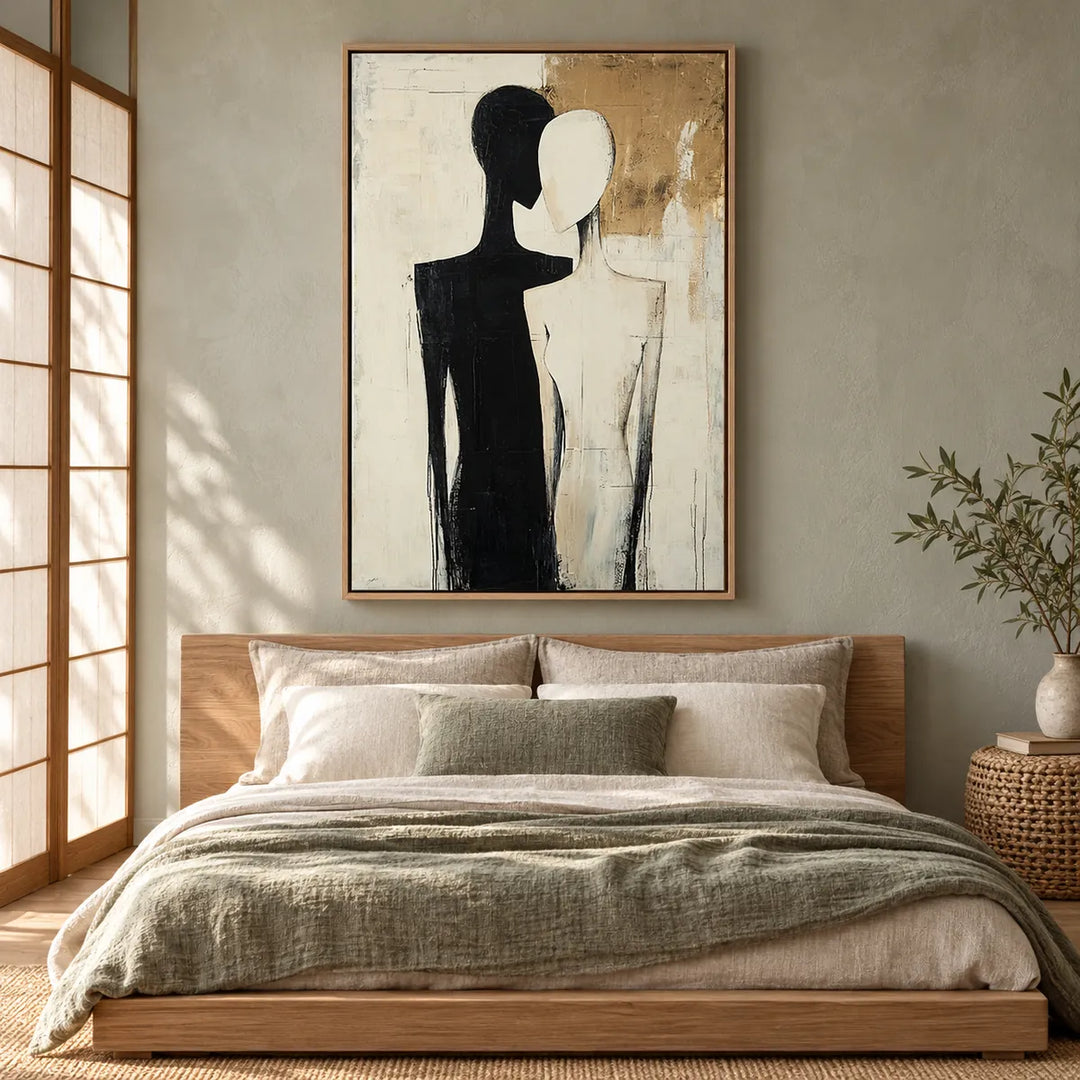 AA2324 wood frame in a distinct closer medium home interior