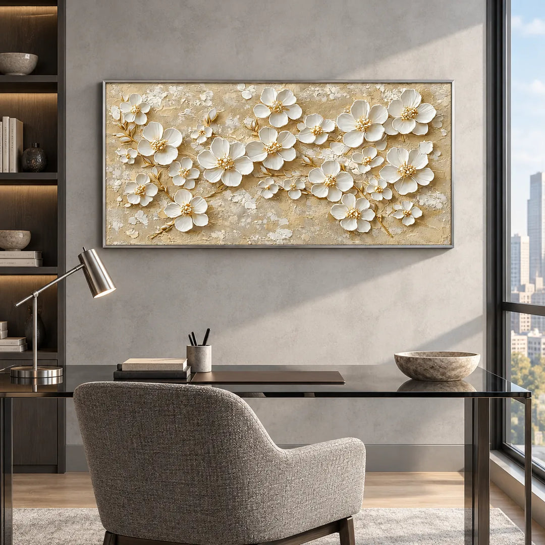 AA2326 silver frame in a distinct closer medium home interior