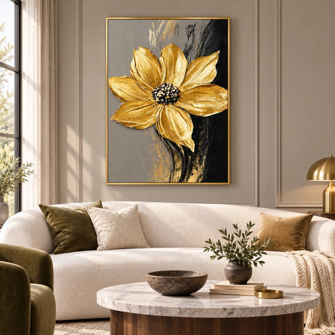 AA2331 gold frame, approved medium interior scene