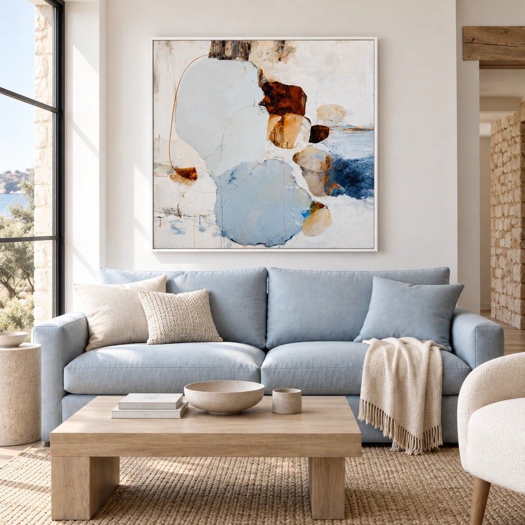 AA3002 white frame in a closer medium home interior scene