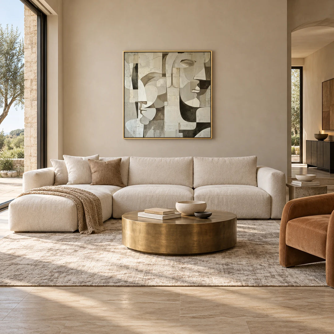 AA3043 gold frame in a complete home interior scene