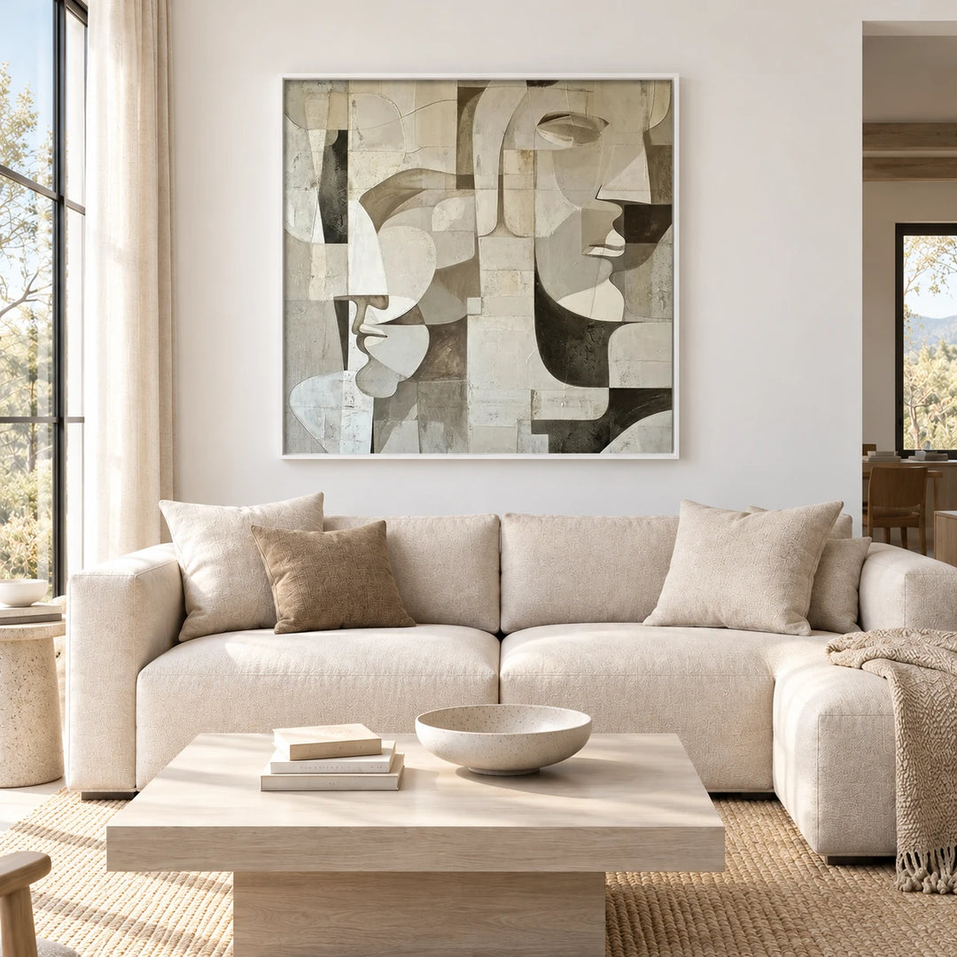 AA3043 white frame in a closer medium home interior scene