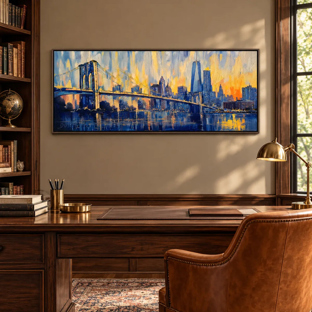 AI2332 dark wood frame in a distinct closer medium home interior