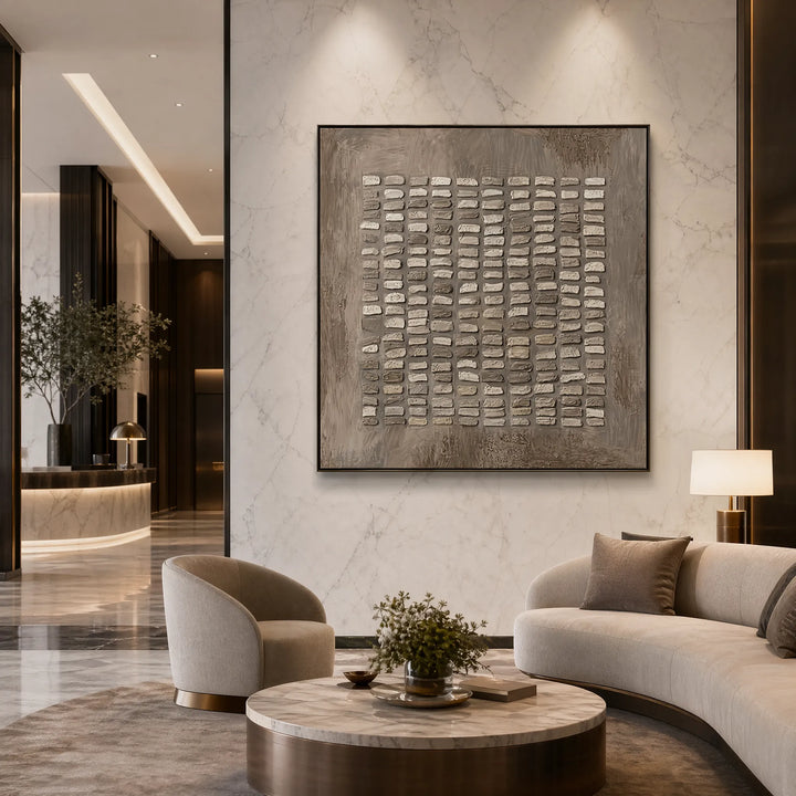 Abstract Impasto Oil Painting Wabi-Sabi Wall Art HP