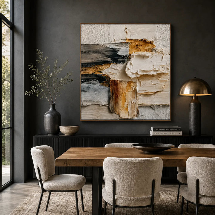 Abstract Textured Oil Painting Canvas Wall Art AA