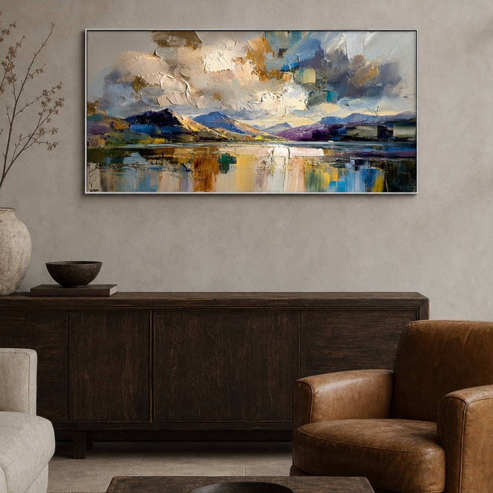 Abstract Stormy Landscape Hand-Painted | HM#0706