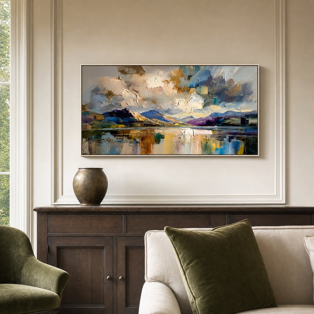 Abstract Stormy Landscape Hand-Painted | HM#0706