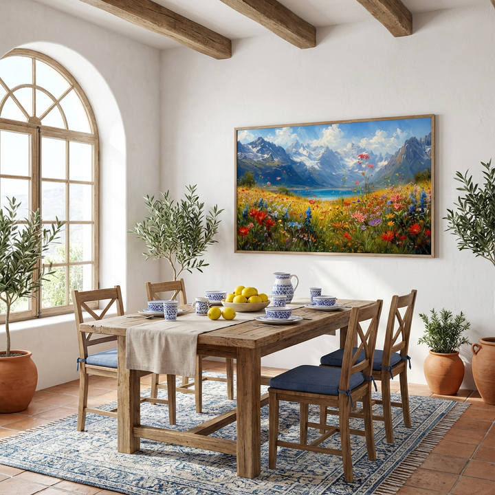 Alpine Bloom Meadow Painting AA#2310