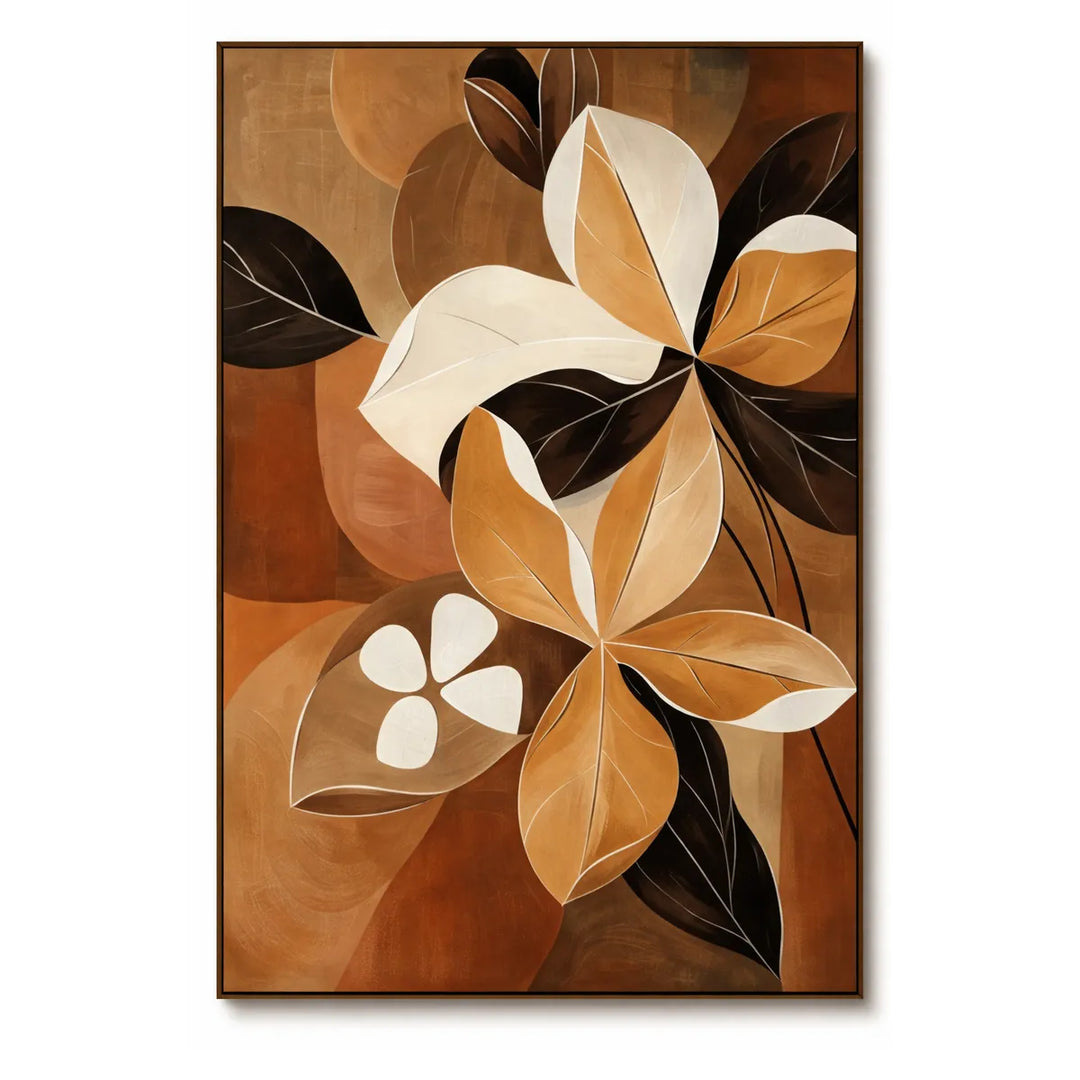 Amber Petal Bloom Abstract Painting TA