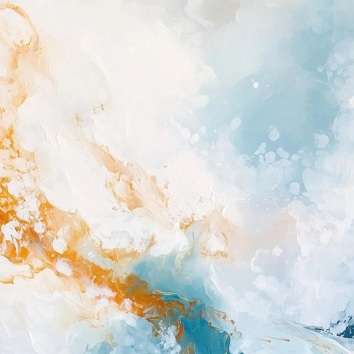 Aquamarine Crest - Abstract Ocean Wave Wall Art Painting