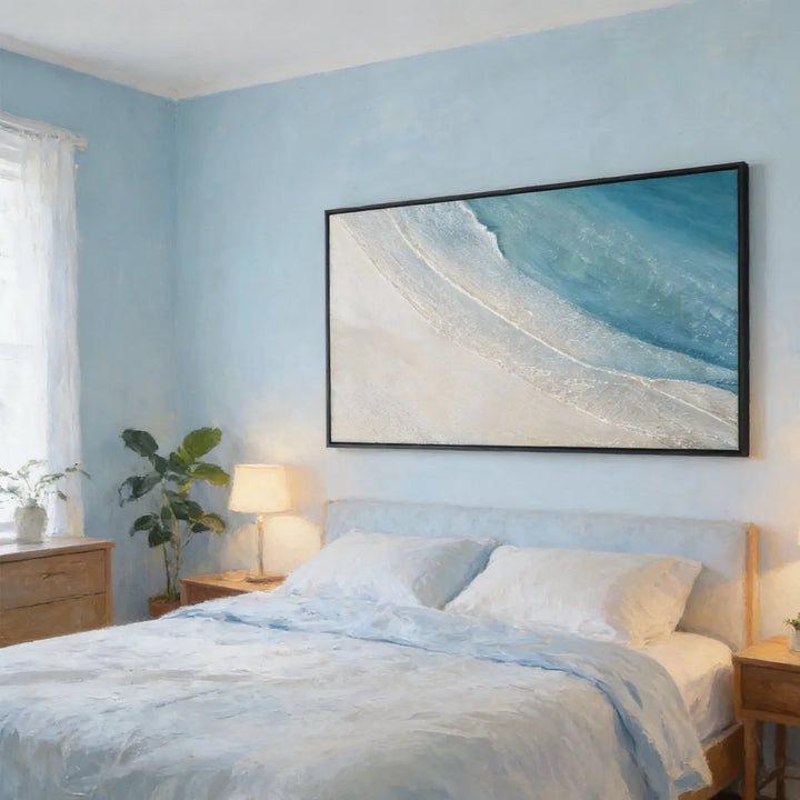 Azure Tide Minimalist Seascape Painting AA