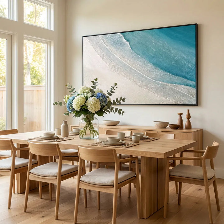 Azure Tide Minimalist Seascape Painting AA