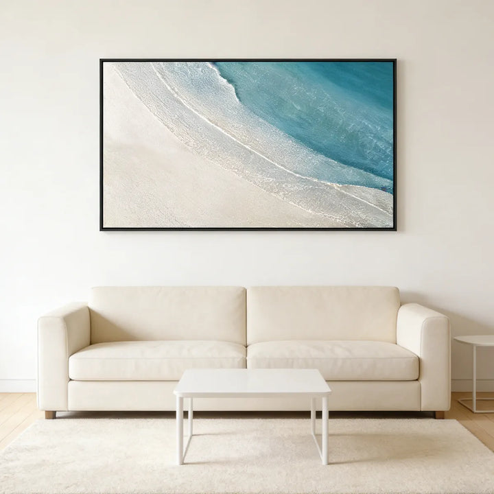 Azure Tide Minimalist Seascape Painting AA