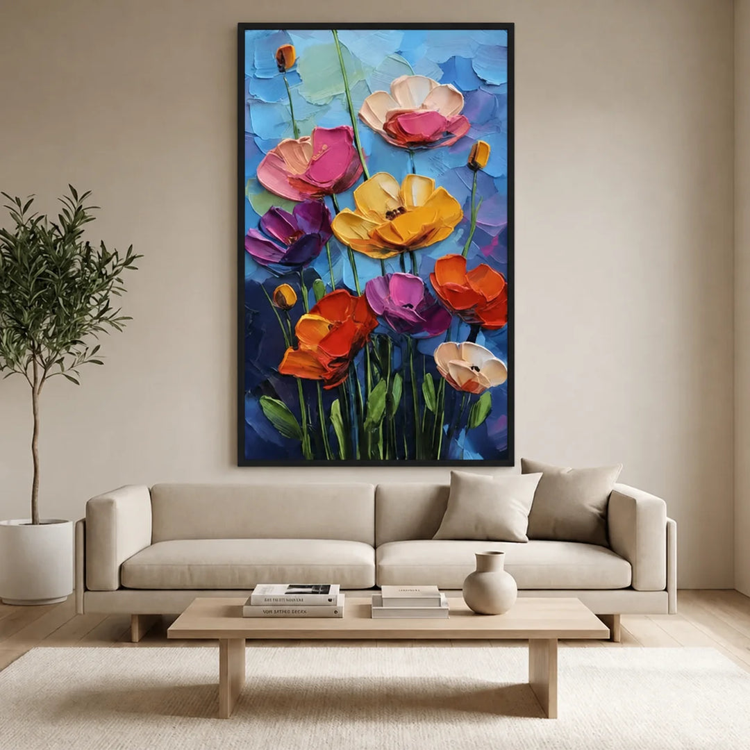 Azure Bloom Garden Painting AA