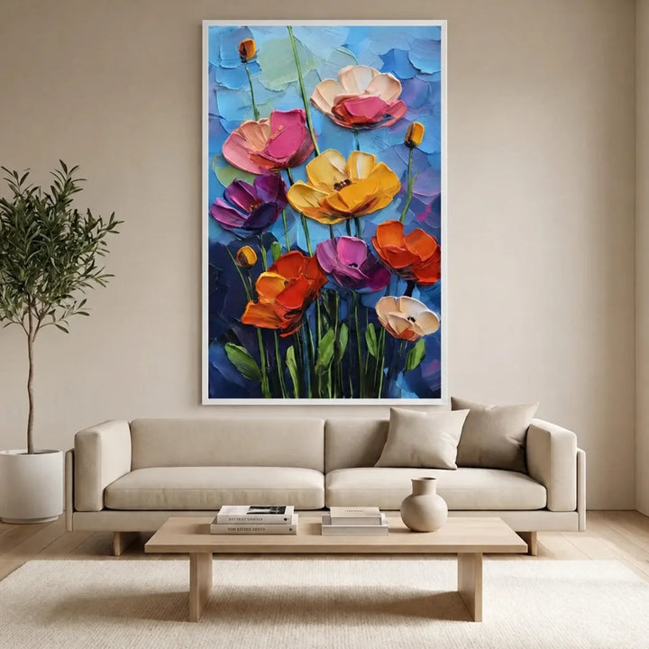 Azure Bloom Garden Painting AA