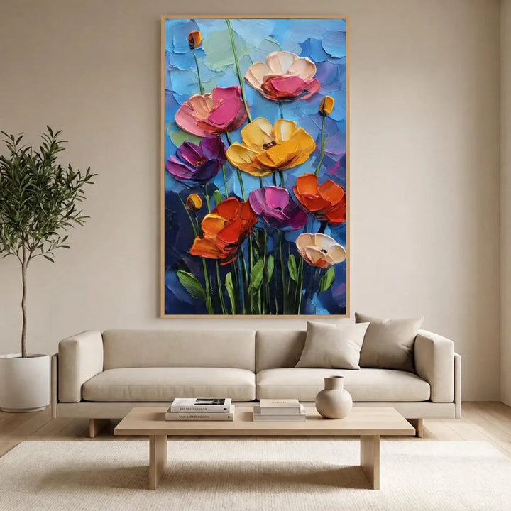 Azure Bloom Garden Painting AA