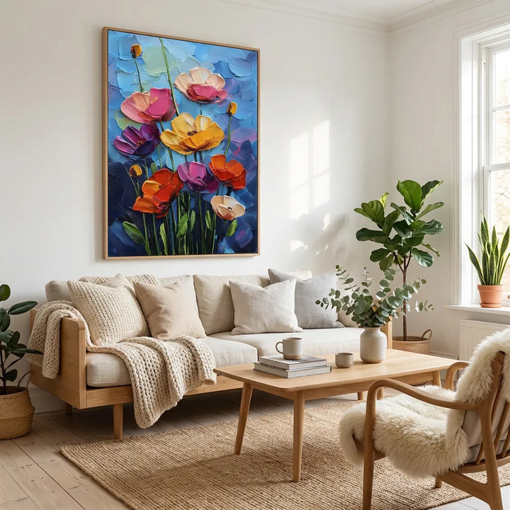 Azure Bloom Garden Painting AA