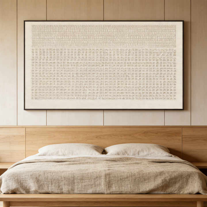 Beige Minimal Textured Abstract Painting TA