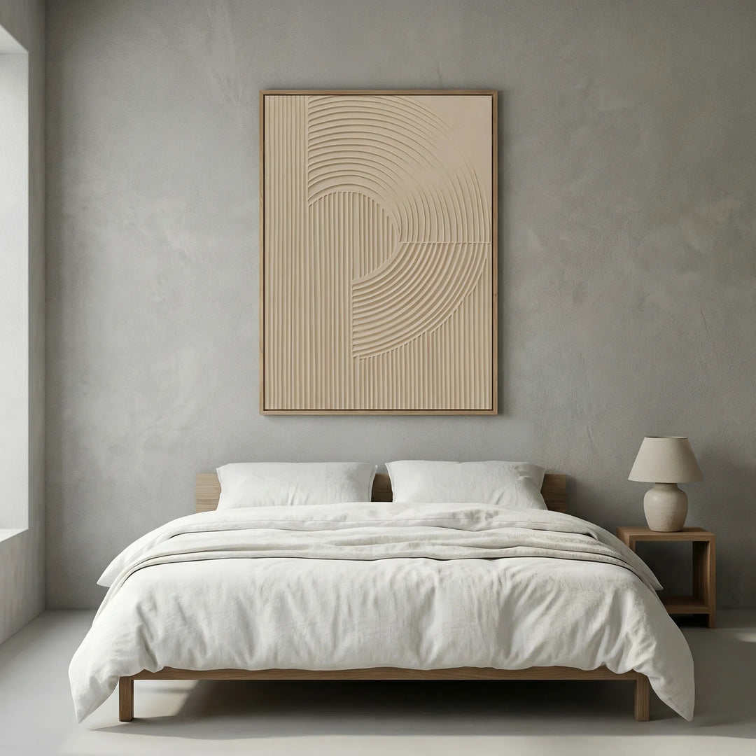 Beige Textured Minimalist Painting TA