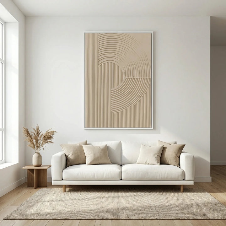 Beige Textured Minimalist Painting TA