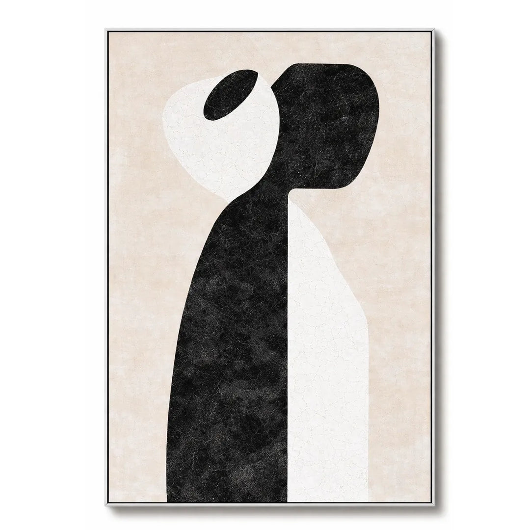Black &amp; White Abstract Figure Painting TA
