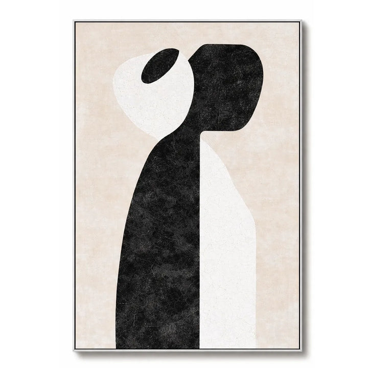 Black &amp; White Abstract Figure Painting TA