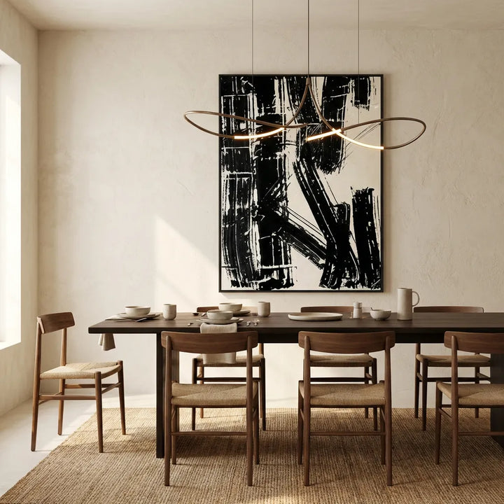Black &amp; White Abstract Painting TA