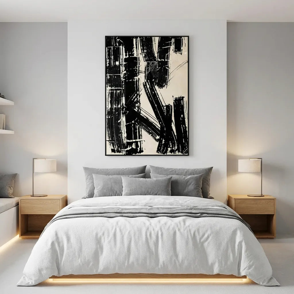 Black &amp; White Abstract Painting TA