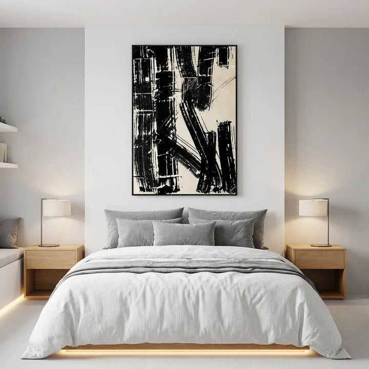 Black &amp; White Abstract Painting TA