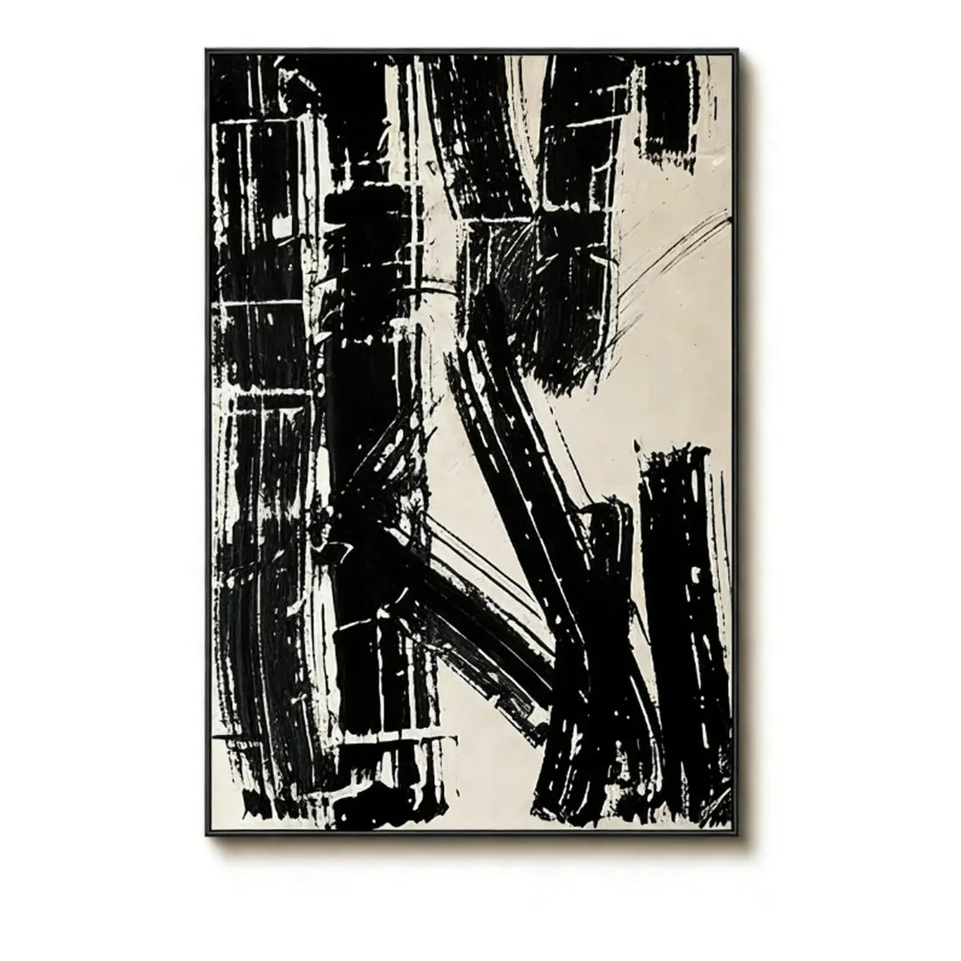 Black &amp; White Abstract Painting TA
