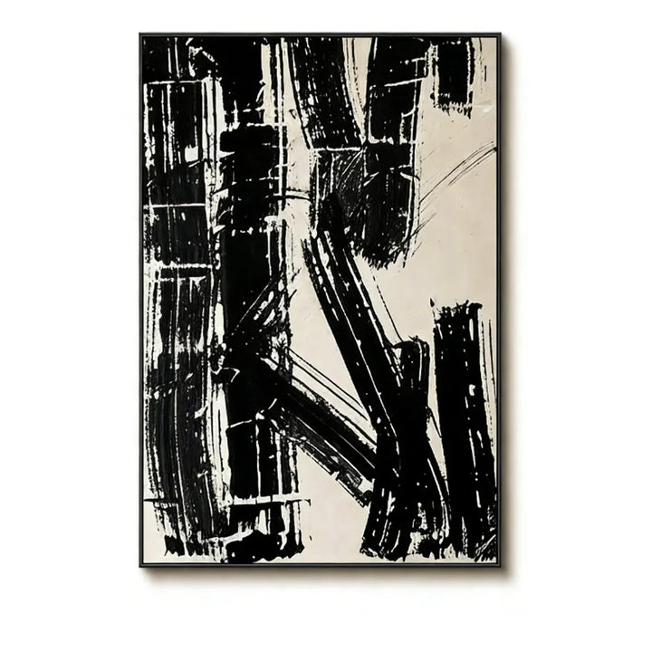 Black &amp; White Abstract Painting TA