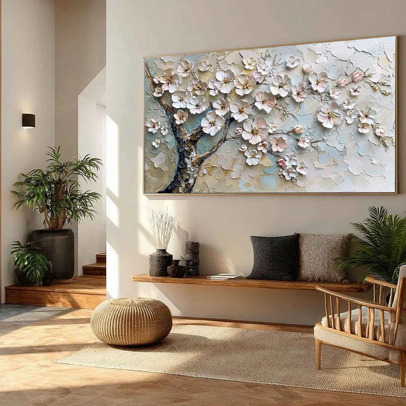 Blossom Branch Textured Painting MT