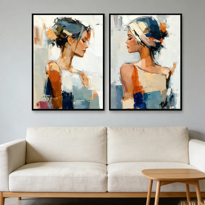 Blue &amp; Amber Abstract Portrait Set PP