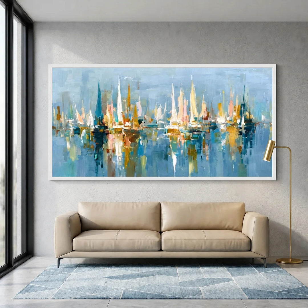 Blue City Skyline Art AA