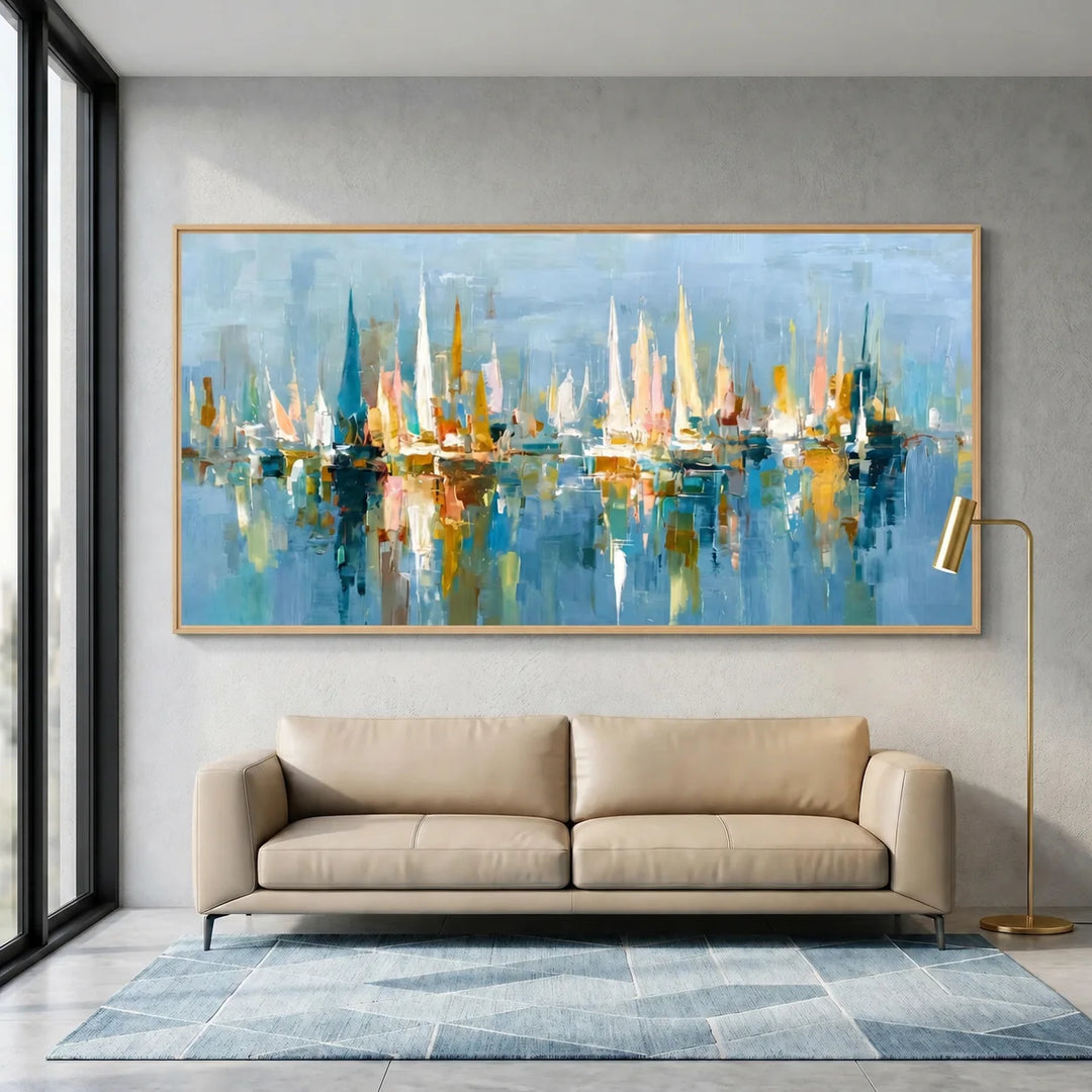 Blue City Skyline Art AA