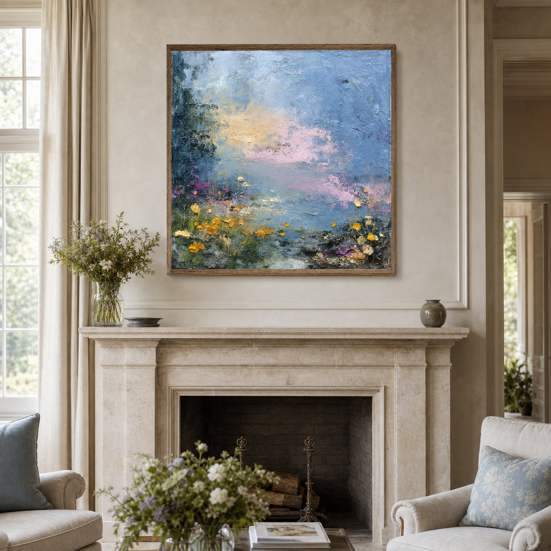 Blue Impressionist Wildflower Hand-Painted | HM