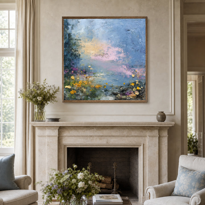 Blue Impressionist Wildflower Hand-Painted | HM