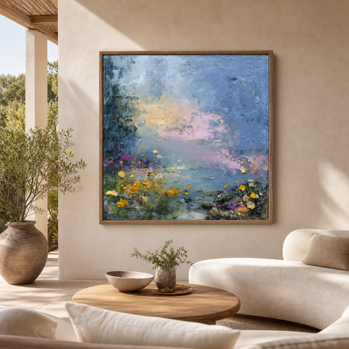 Blue Impressionist Wildflower Hand-Painted | HM