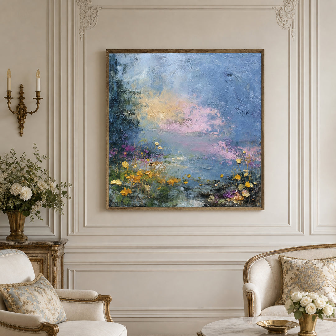 Blue Impressionist Wildflower Hand-Painted | HM