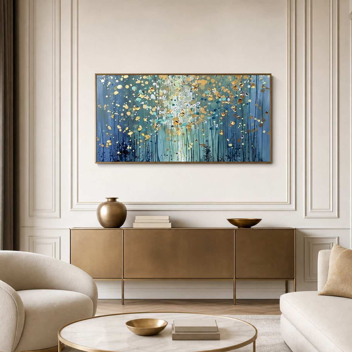 Blue and Gold Hand-Painted | HM#0714