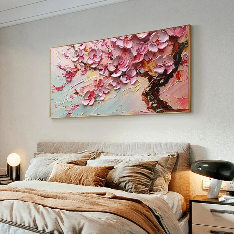 Blush Pink Floral Abstract Painting MT#2616