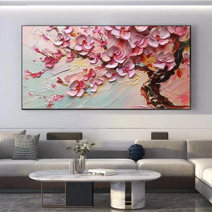 Blush Pink Floral Abstract Painting MT#2616