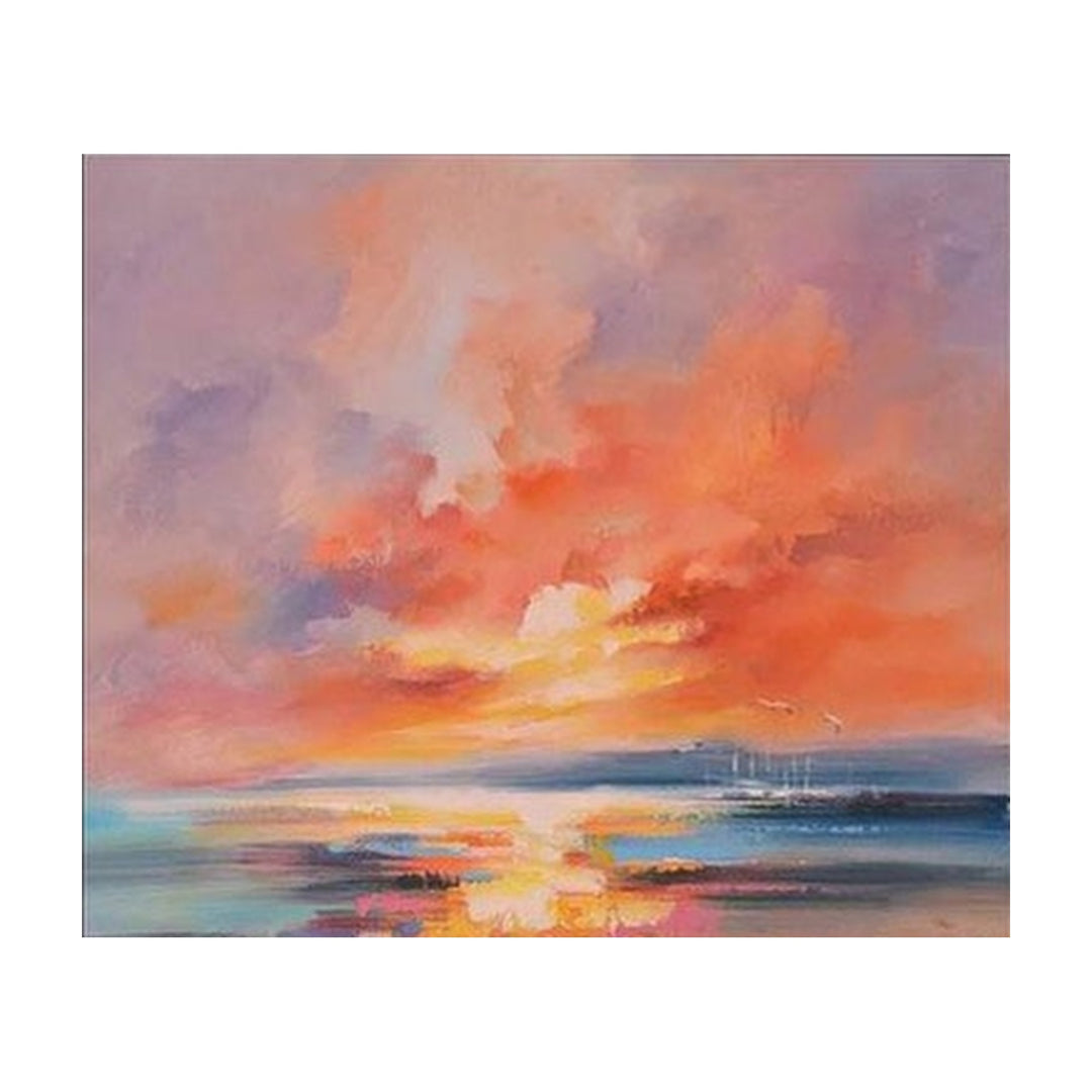 Blush Sunset Seascape Hand-Painted | HM