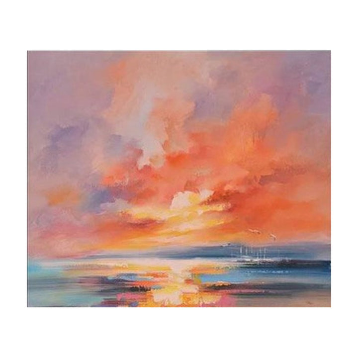 Blush Sunset Seascape Hand-Painted | HM