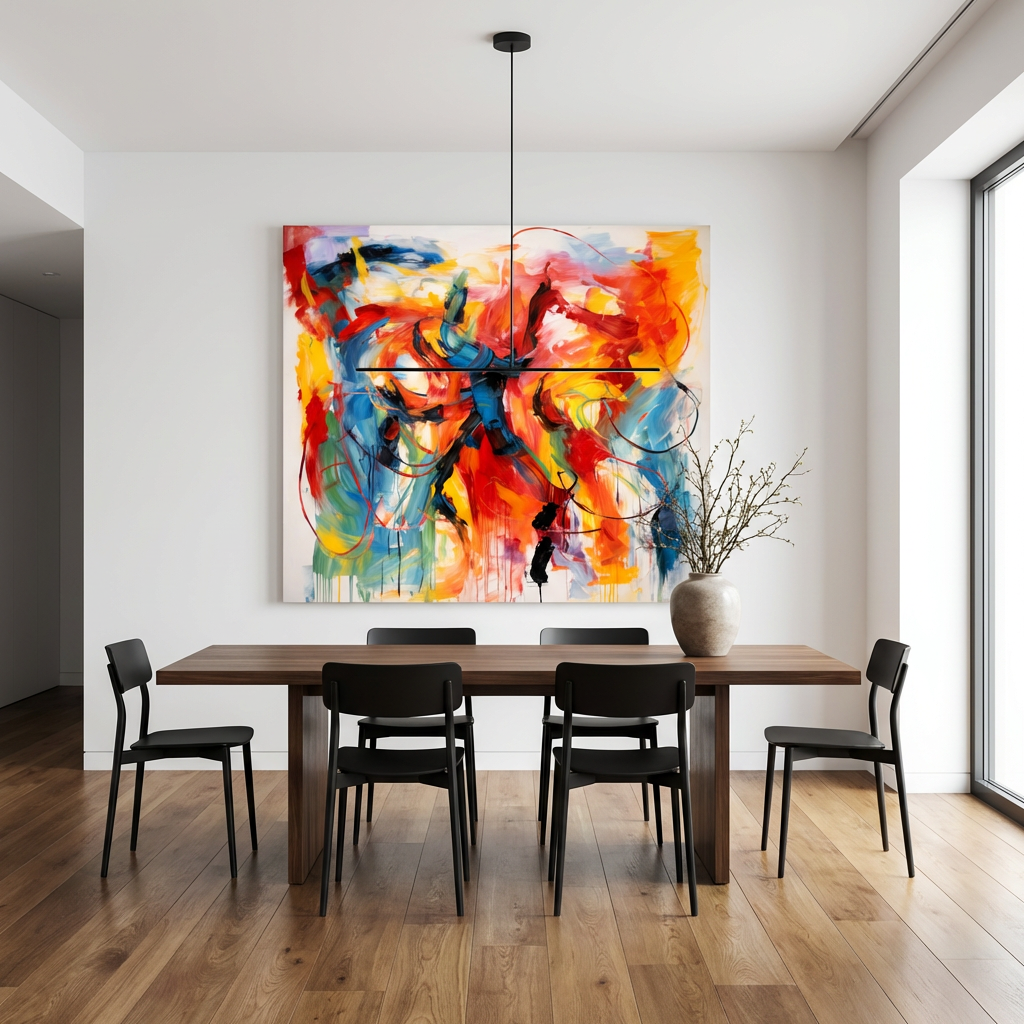 Bold Color Abstract Expressionist Painting TA