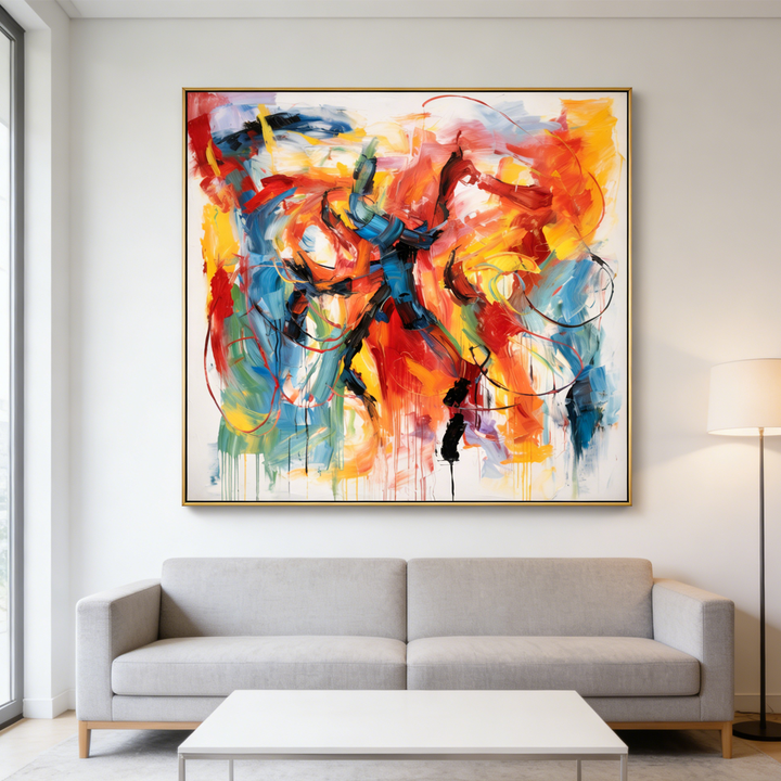 Bold Color Abstract Expressionist Painting TA
