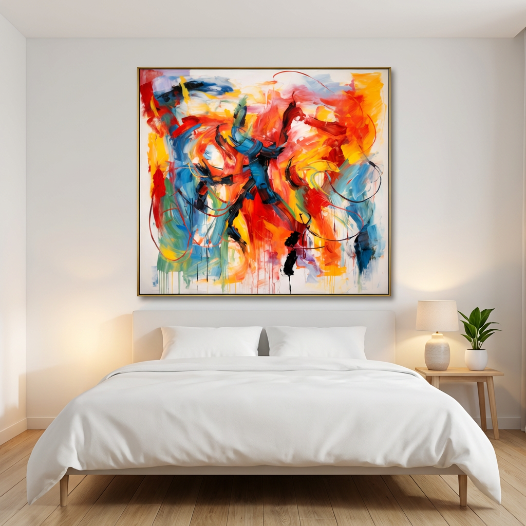 Bold Color Abstract Expressionist Painting TA