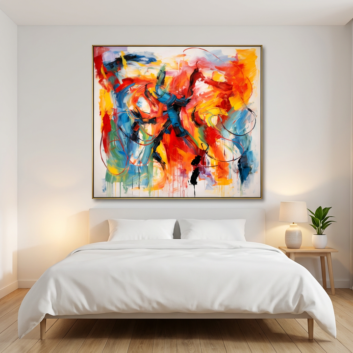 Bold Color Abstract Expressionist Painting TA
