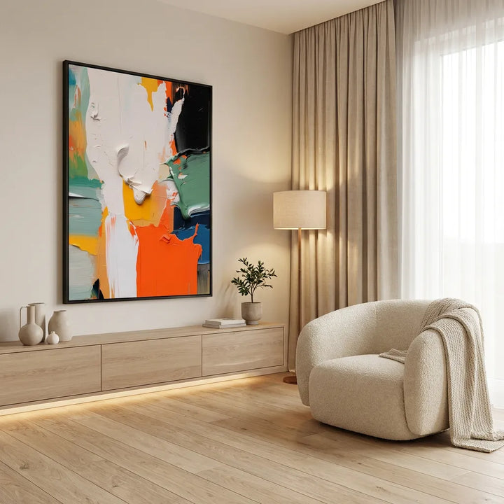 Bold Color Textured Abstract Painting TA